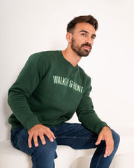 Dark Green Appliqué Sweatshirt