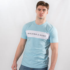 Panelled Tee - Light Blue - Walker & Hunt T-Shirts