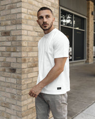 Pima Relaxed Tee- White - Walker & Hunt T-Shirts
