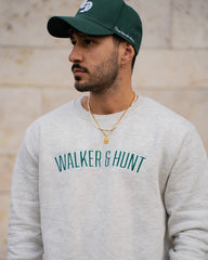 Snow Grey Appliqué Sweatshirt - Walker & Hunt Sweaters